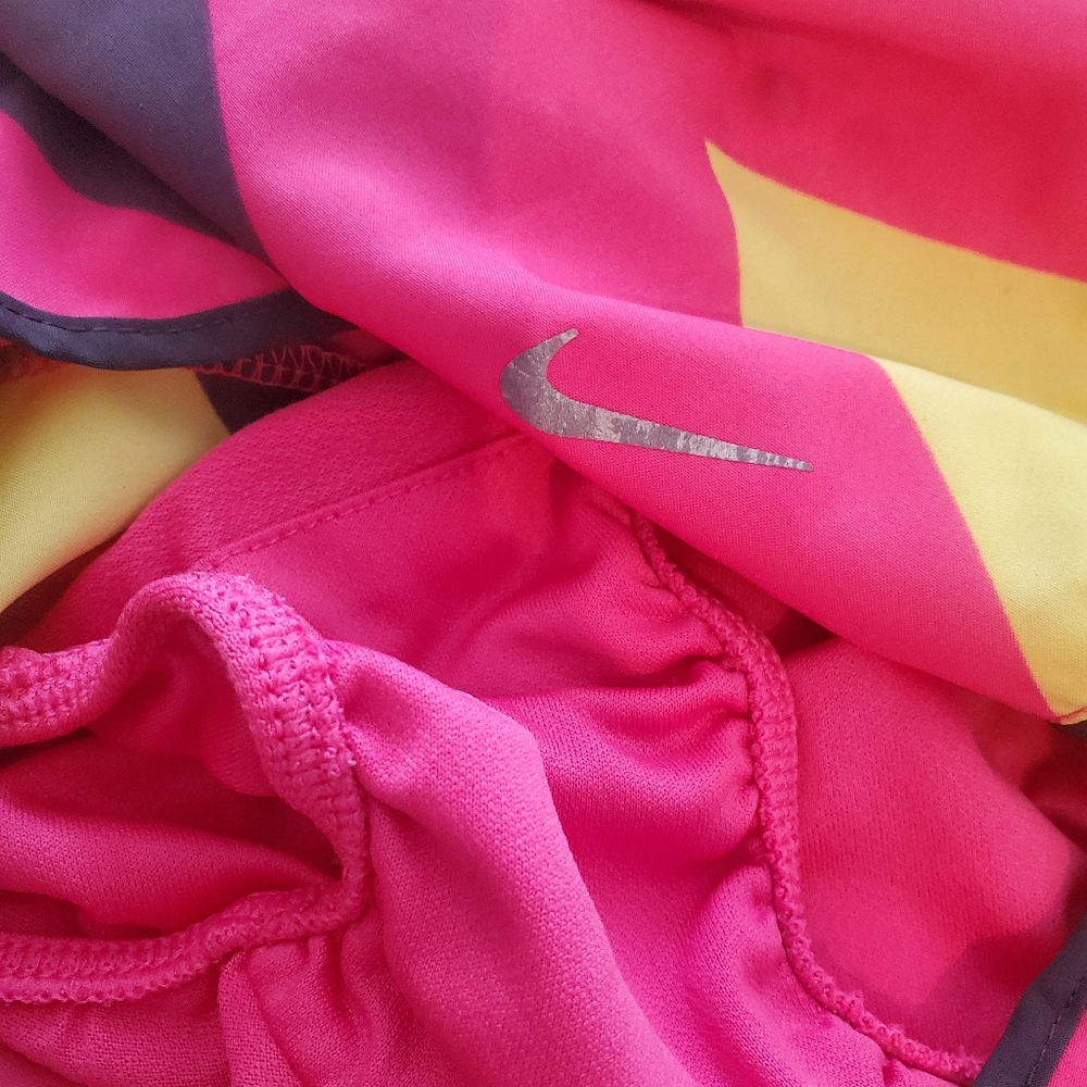 Nike dri-fit pink and yellow cute running shorts.  Size small - Picture 8 of 13